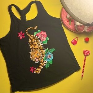Tiger & Flowers Graphic 🐅 💗 The Children’s Place Girls Tank top